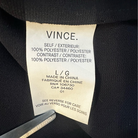 NWT VINCE Laser Cut Sleeveless Top Large dark navy blue - Picture 6 of 6